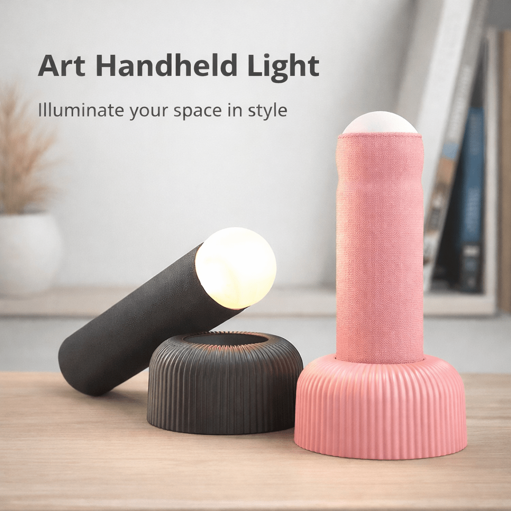 Creative LED Handheld Night Light with Base – Touch Switch Table Lamp