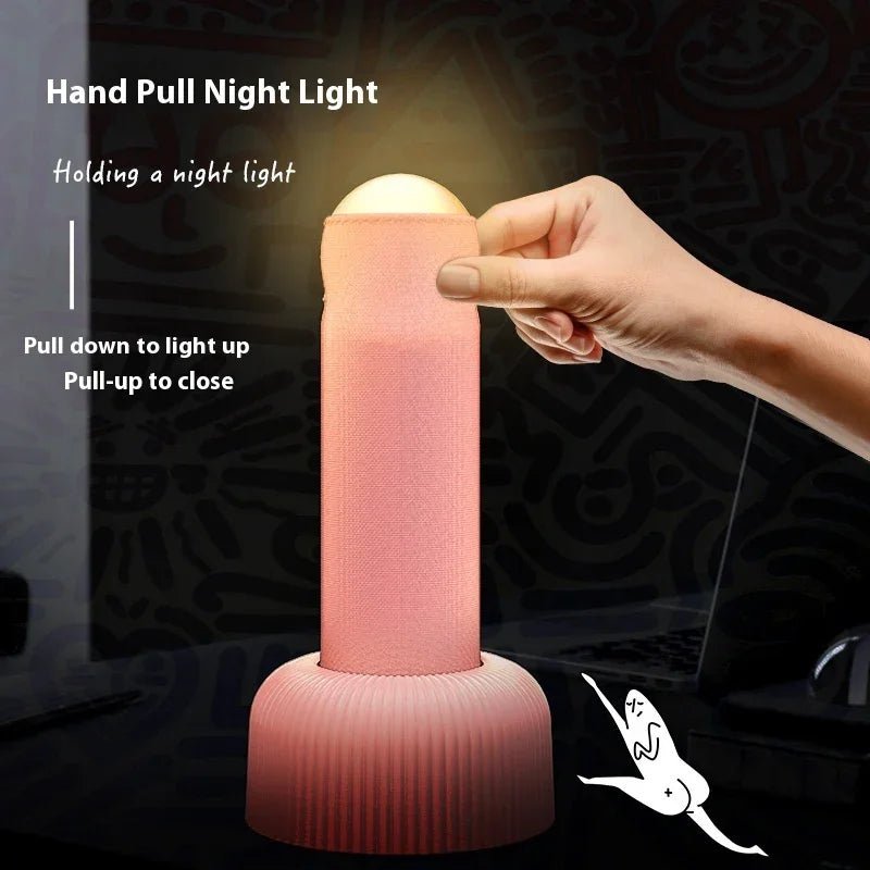 Creative LED Handheld Night Light with Base – Touch Switch Table Lamp