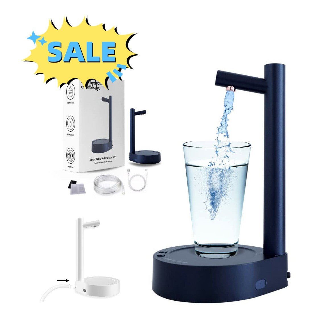 Electric Water Bottle Pump – Rechargeable Automatic Dispenser