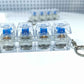 Mechanical Keyboard Clicker Toy 4 Keys – Luminous Transparent Stress Relief Keychain Button Fidget Gadget