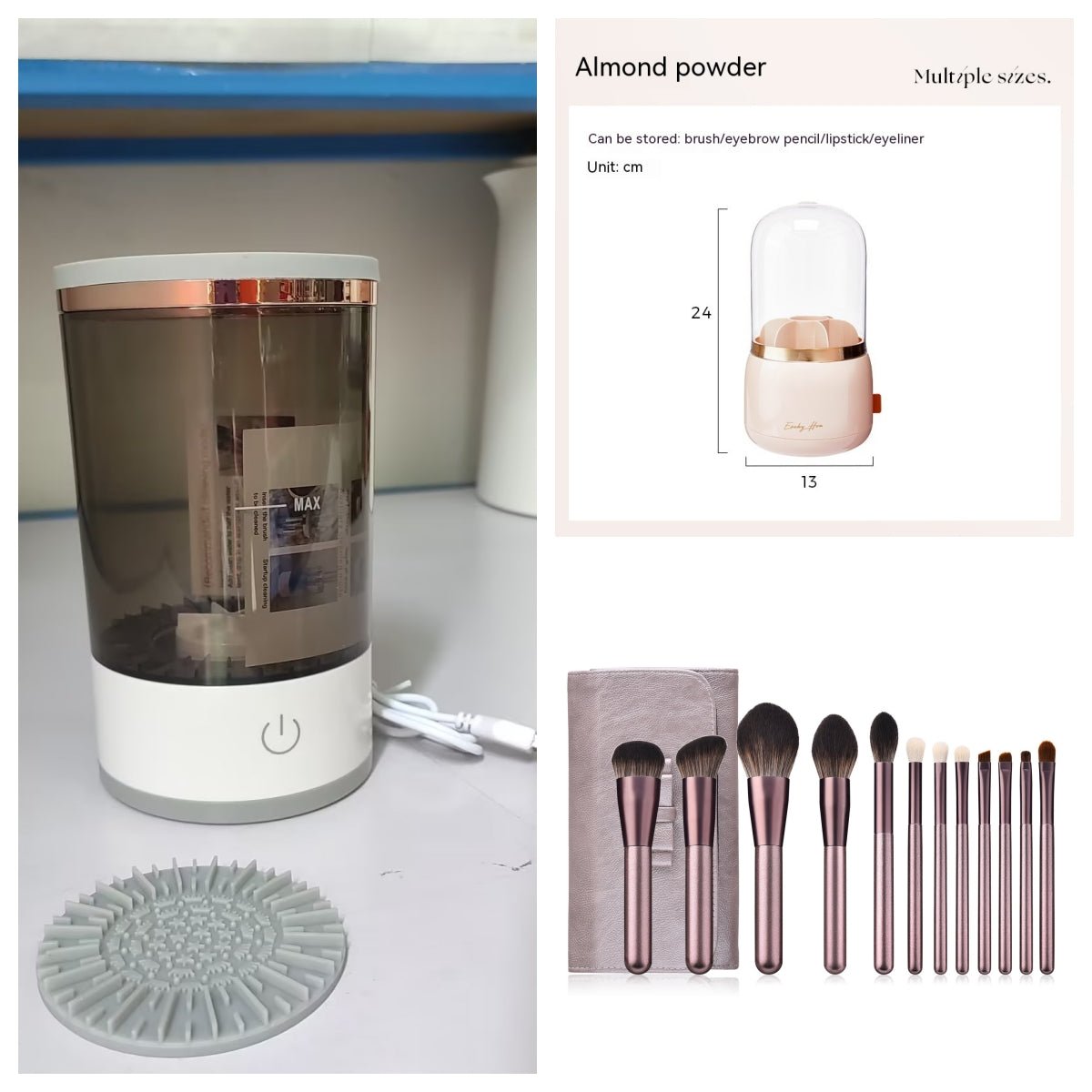 Portable Electric Makeup Brush Cleaner – USB Automatic