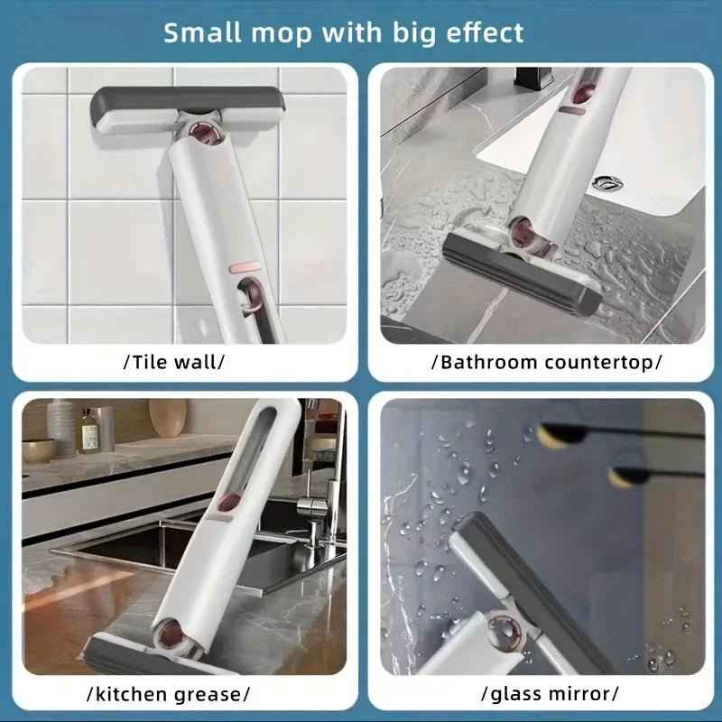 Portable Mini Squeeze Mop for Kitchen, Window & Car Cleaning