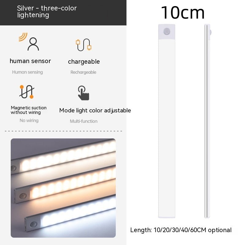 Smart Infrared Sensor Lamp - Wireless Magnetic Rechargeable Cabinet Light for Hallway and Wardrobe