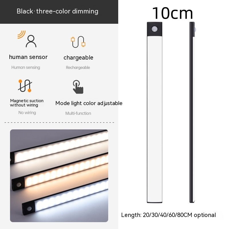 Smart Infrared Sensor Lamp - Wireless Magnetic Rechargeable Cabinet Light for Hallway and Wardrobe