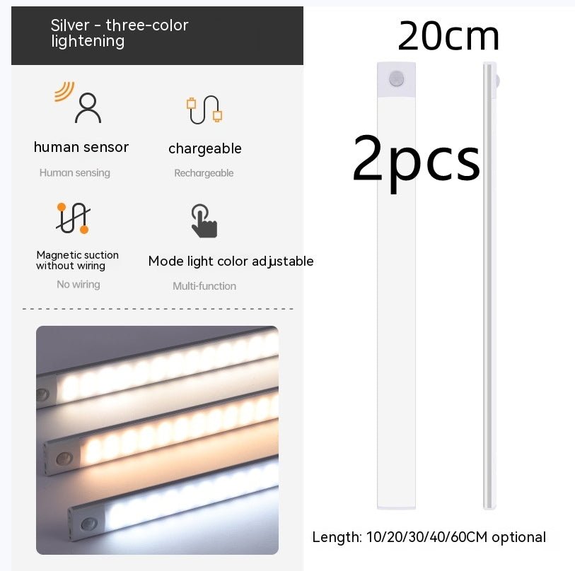 Smart Infrared Sensor Lamp - Wireless Magnetic Rechargeable Cabinet Light for Hallway and Wardrobe