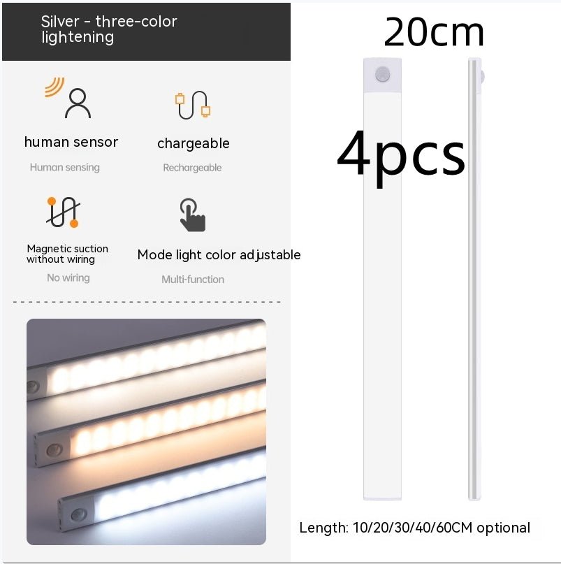 Smart Infrared Sensor Lamp - Wireless Magnetic Rechargeable Cabinet Light for Hallway and Wardrobe