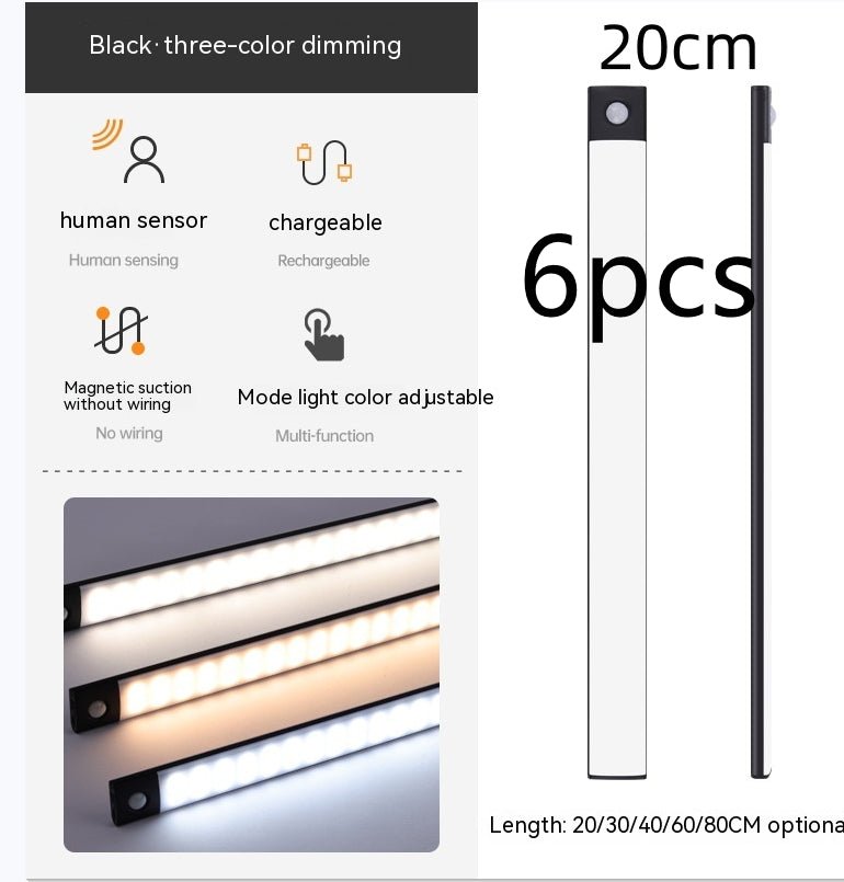 Smart Infrared Sensor Lamp - Wireless Magnetic Rechargeable Cabinet Light for Hallway and Wardrobe